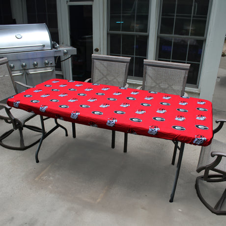 Georgia Bulldogs Fitted Table Cover / Tablecloth:  3 Sizes Available