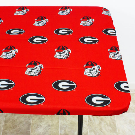 Georgia Bulldogs Fitted Table Cover / Tablecloth:  3 Sizes Available