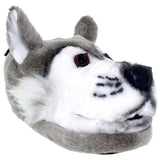 Gray Wolf Comfy Animal Feet Slippers