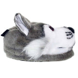 Gray Wolf Comfy Animal Feet Slippers