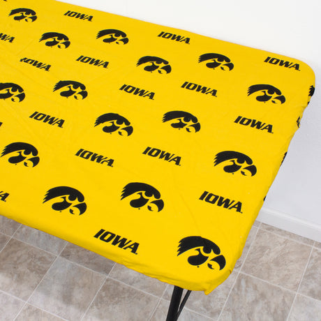 Iowa Hawkeyes Fitted Table Cover / Tablecloth:  3 Sizes Available
