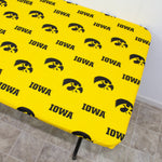 Iowa Hawkeyes Fitted Table Cover / Tablecloth:  3 Sizes Available