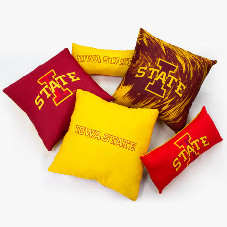 Iowa State Cyclones 2 Sided Bolster Travel Pillow, 16" x 6", Made in the USA