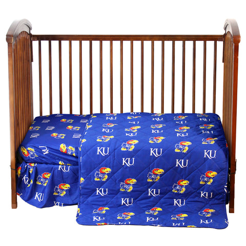 Kansas Jayhawks 4 piece Baby Crib Set