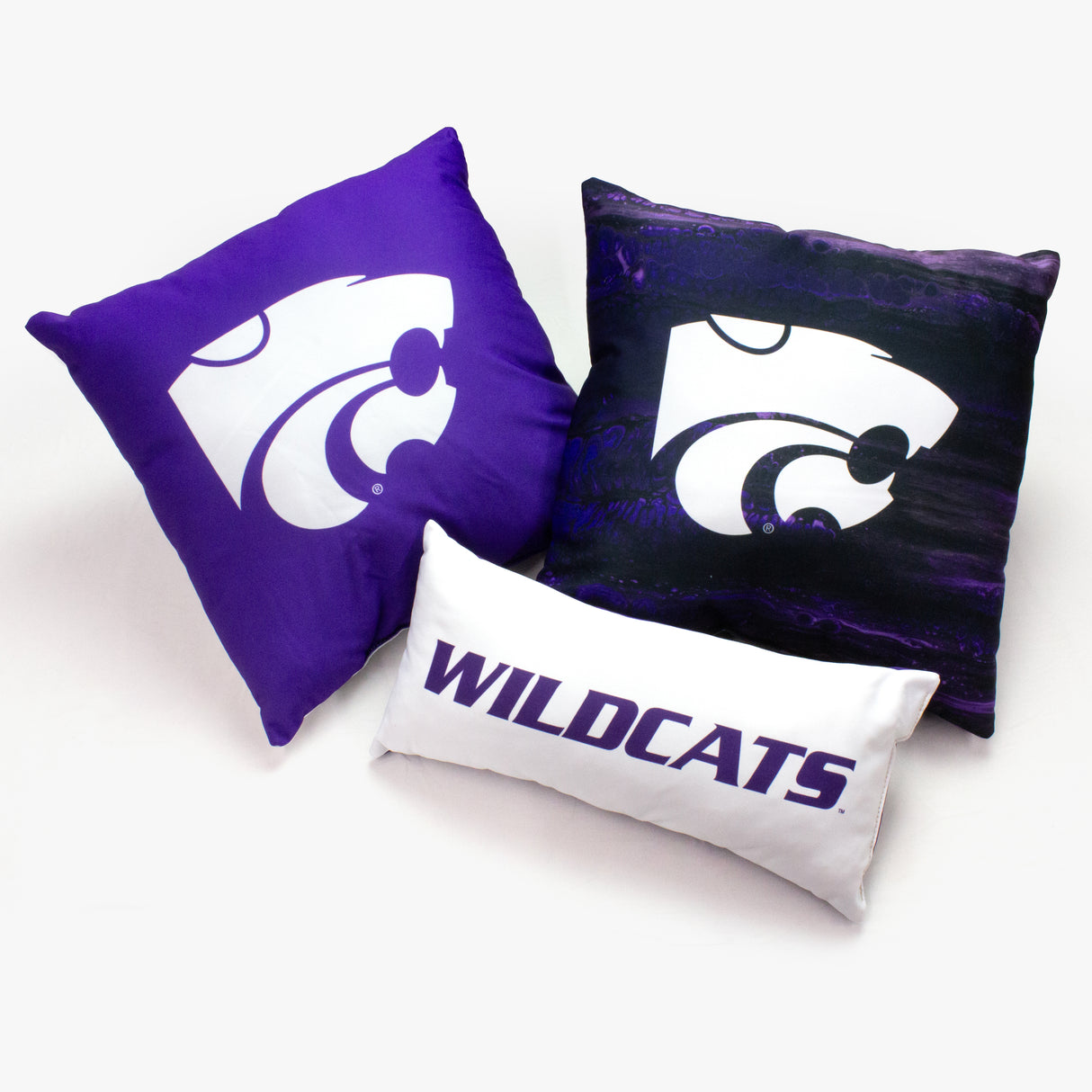 Kansas State Wildcats 2 Sided Bolster Travel Pillow, 16" x 6", Made in the USA