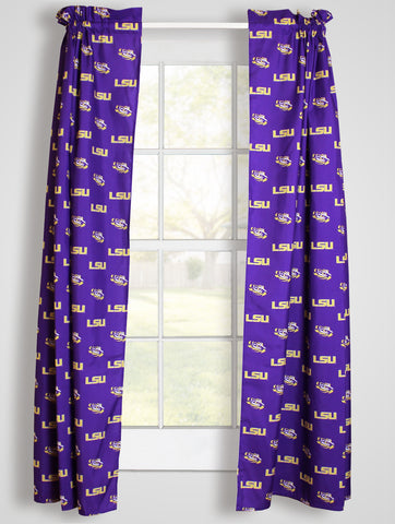 LSU Tigers Curtain Panels 63" or 84"