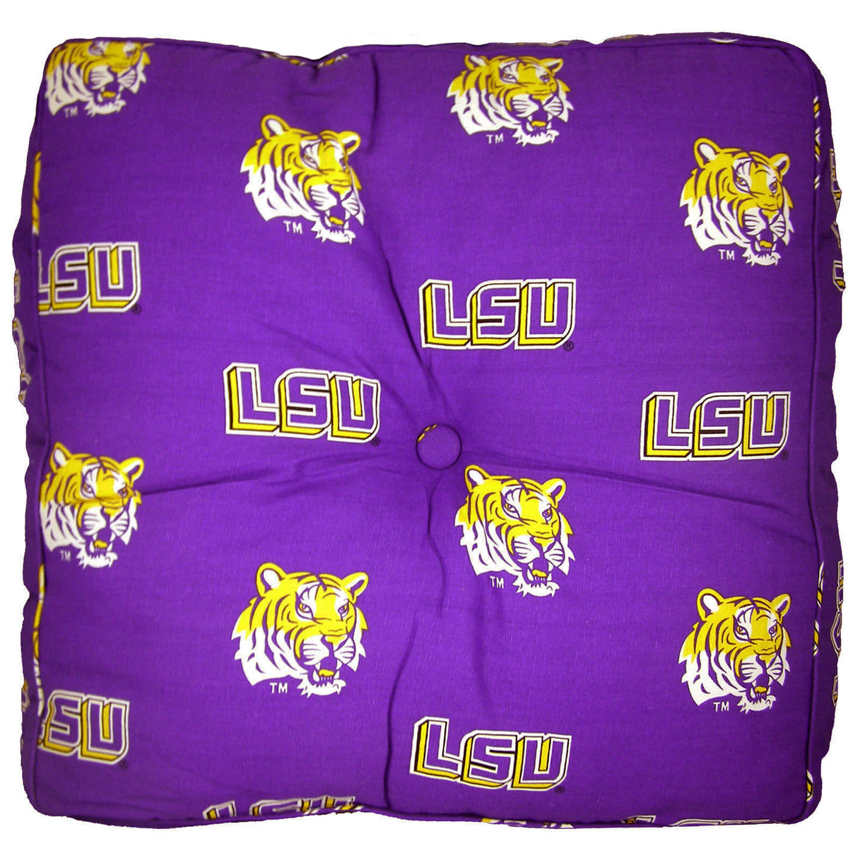LSU Tigers Floor Pillow or Pet Bed, 24" x 24" Square