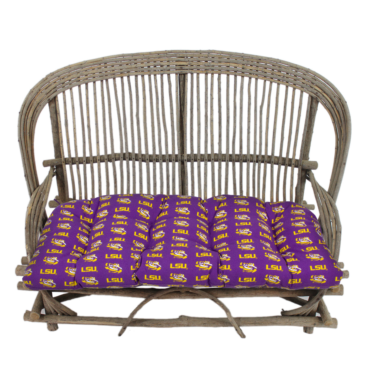 LSU Tigers Settee Cushion, Patio Bench Cushion