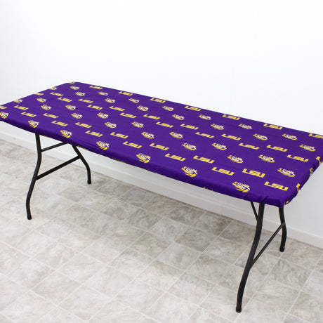 LSU Tigers Fitted Table Cover / Tablecloth:  3 Sizes Available