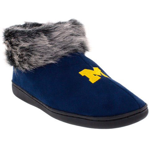 Michigan Wolverines Faux Sheepskin Furry Top Slipper