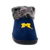 Michigan Wolverines Faux Sheepskin Furry Top Slipper