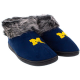 Michigan Wolverines Faux Sheepskin Furry Top Slipper