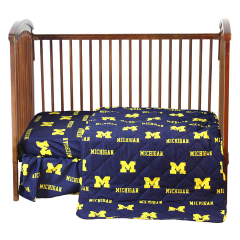 Michigan Wolverines 4 piece Baby Crib Set