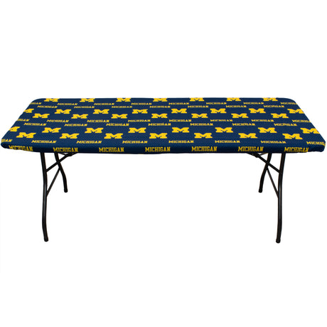 Michigan Wolverines Fitted Table Cover / Tablecloth:  3 Sizes Available