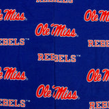 Ole Miss Rebels Fitted Table Cover / Tablecloth:  3 Sizes Available