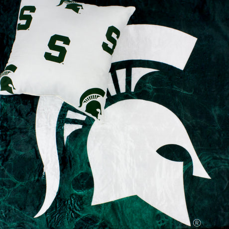 Michigan State Spartans Sublimated Soft Throw Blanket