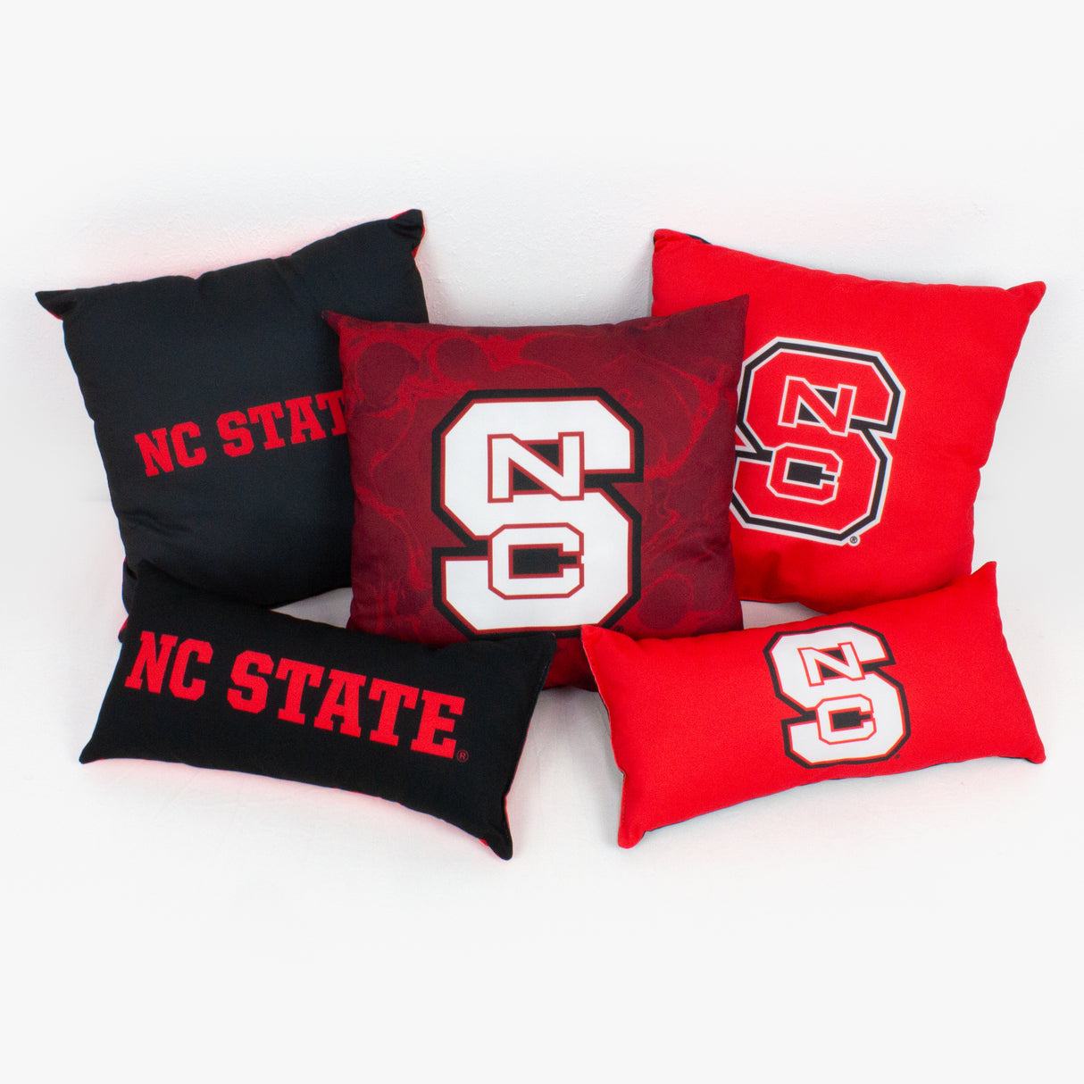 North Carolina State Wolfpack 2 Sided Bolster Travel Pillow, 16" x 6", Made in the USA