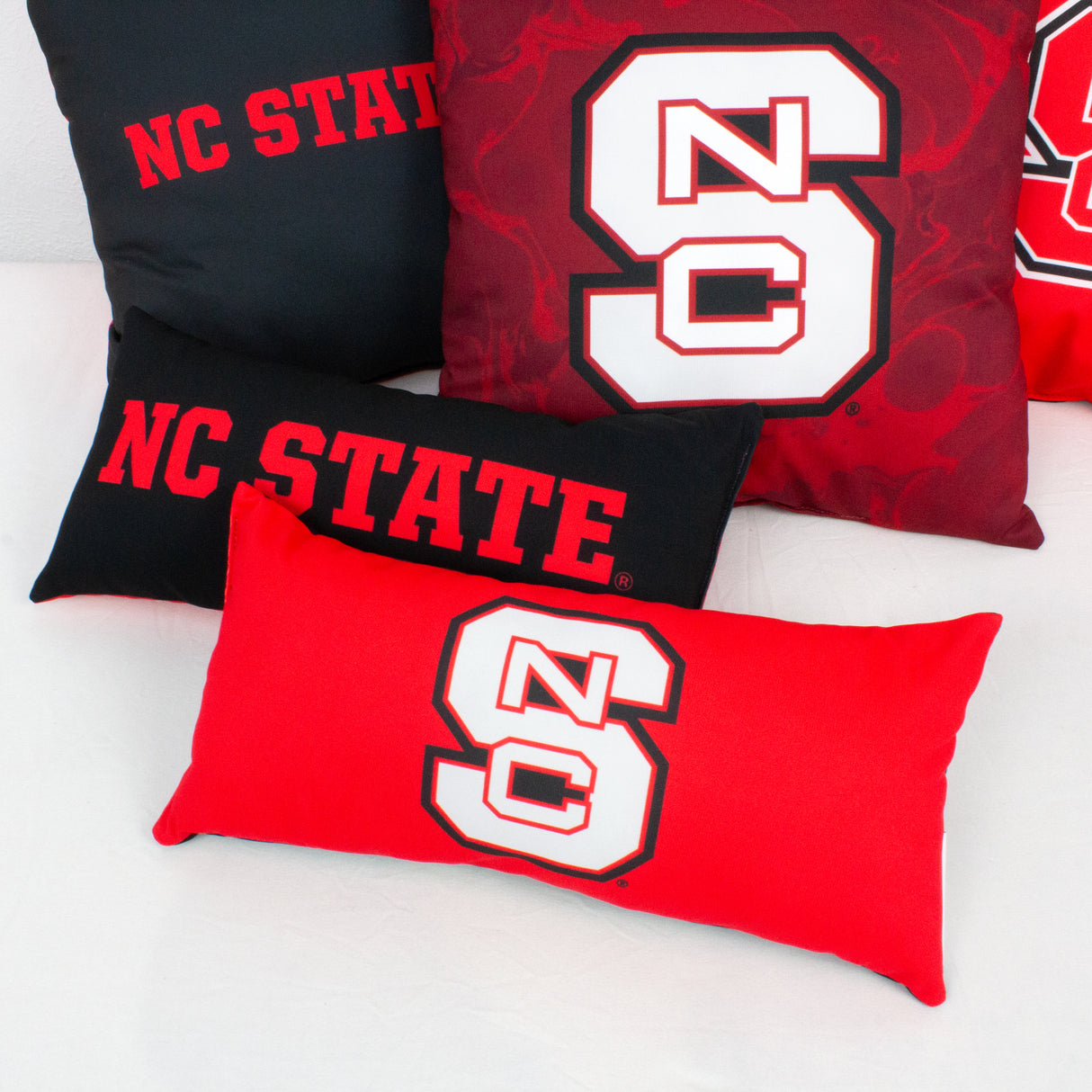 North Carolina State Wolfpack 2 Sided Bolster Travel Pillow, 16" x 6", Made in the USA