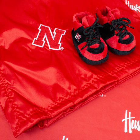 Nebraska Cornhuskers Silky and Super Soft Plush Baby Blanket, 28" x 28"