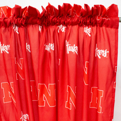 Nebraska Huskers Curtain Panels - 63" or 84"