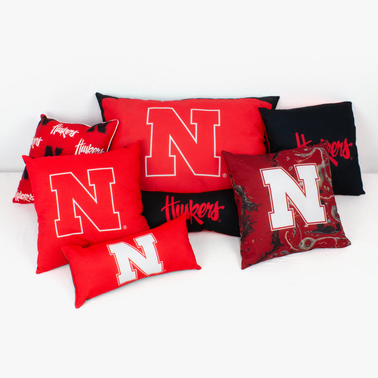 Nebraska Cornhuskers 2 Sided Decorative Pillow, 16" x 16", Made in the USA