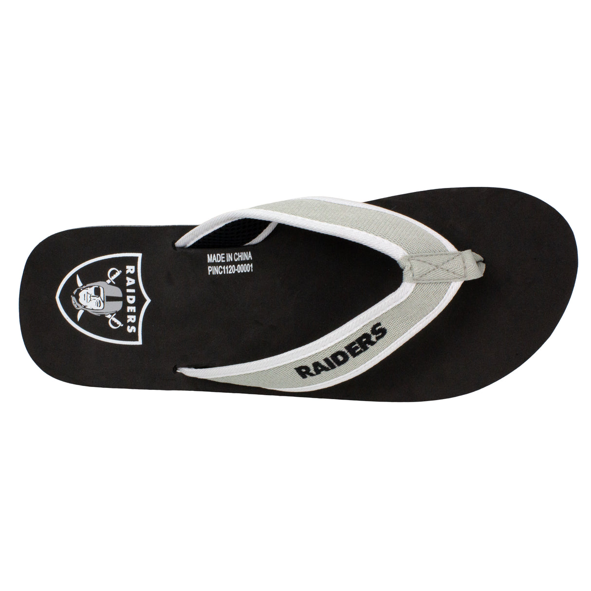 Las Vegas Raiders FOCO Contour Flip Flops Sandals