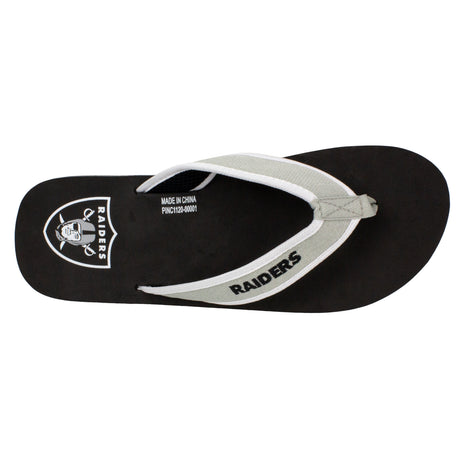 Las Vegas Raiders FOCO Contour Flip Flops Sandals