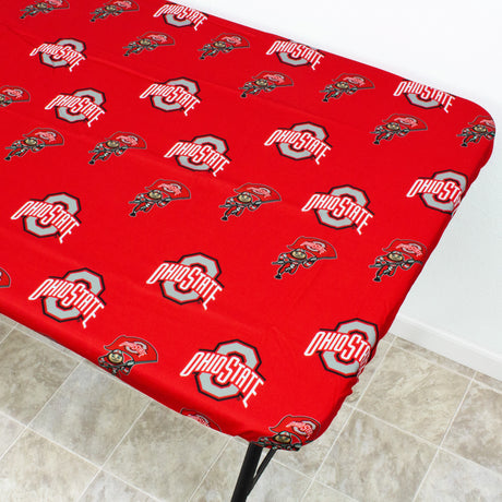 Ohio State Buckeyes Fitted Table Cover / Tablecloth:  3 Sizes Available