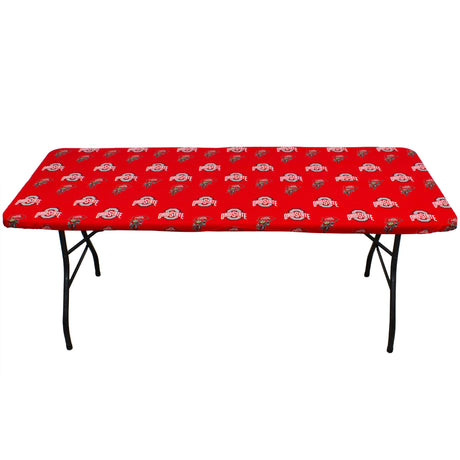 Ohio State Buckeyes Fitted Table Cover / Tablecloth:  3 Sizes Available