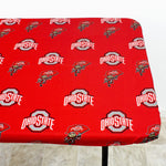 Ohio State Buckeyes Fitted Table Cover / Tablecloth:  3 Sizes Available