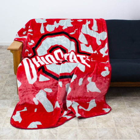 Ohio State Buckeyes Huge Soft Plush Throw Blanket, 86" x 63"