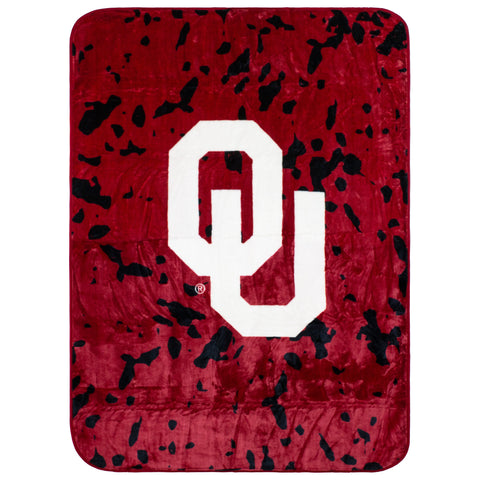 Oklahoma Sooners Plush Throw Blanket, Bedspread, 86" x 63"