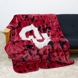 Oklahoma Sooners Plush Throw Blanket, Bedspread, 86" x 63"