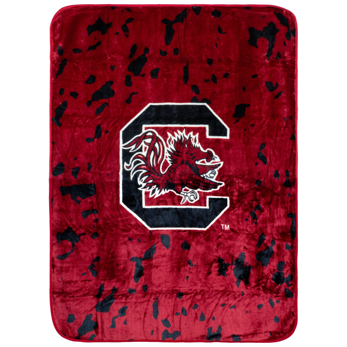 South Carolina Gamecocks Plush Throw Blanket, Bedspread, 86" x 63"