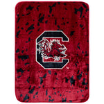 South Carolina Gamecocks Plush Throw Blanket, Bedspread, 86" x 63"