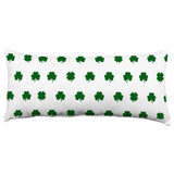Green and White Clover Pattern Decorative Pillow, 2 Sizes, Made in the USA