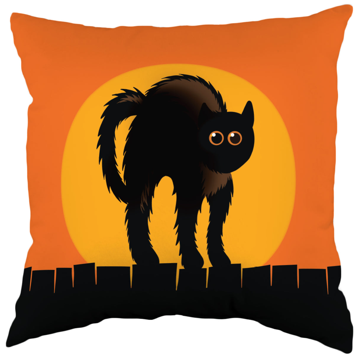 Scaredy Cat Decorative Pillow, Made in the USA