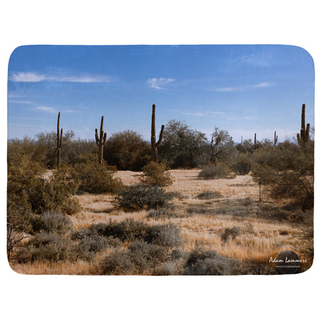 Sonoran Desert Saguaro Cactus Throw Blanket