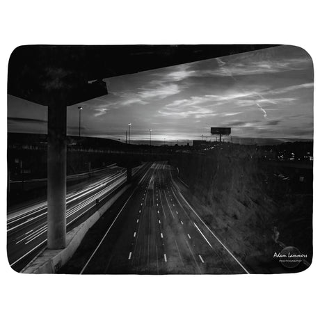 Highway Sunset Throw Blanket