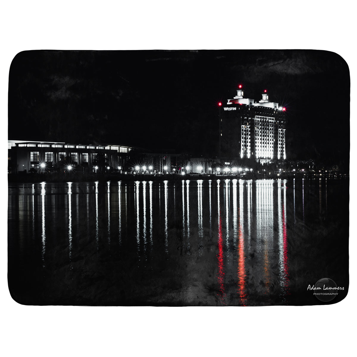 Savannah Georgia Riverfront Skyline Throw Blanket