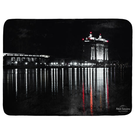 Savannah Georgia Riverfront Skyline Throw Blanket