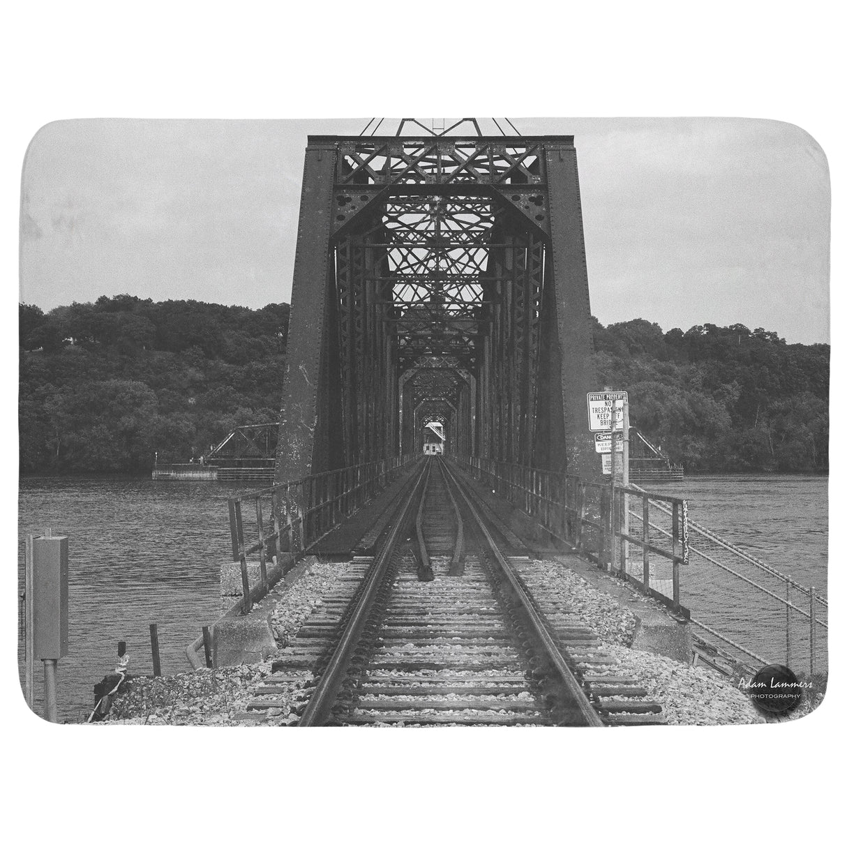 Railroad Bridge Tracks Throw Blanket