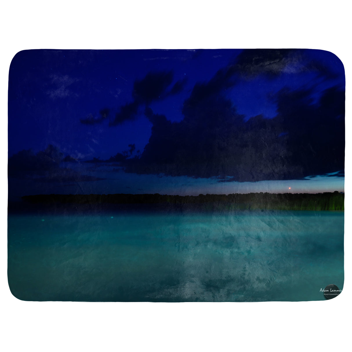 Great Lakes at Night Throw Blanket
