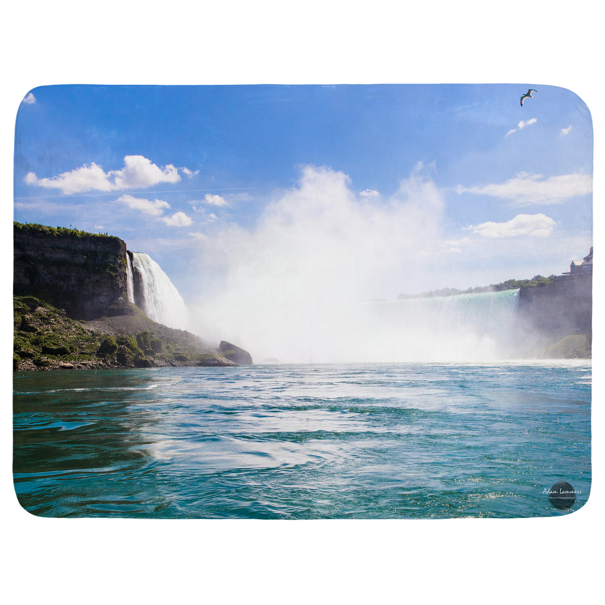 Niagara Falls Waterfall Throw Blanket