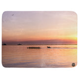 Ocean Sunset Rowing Team Throw Blanket