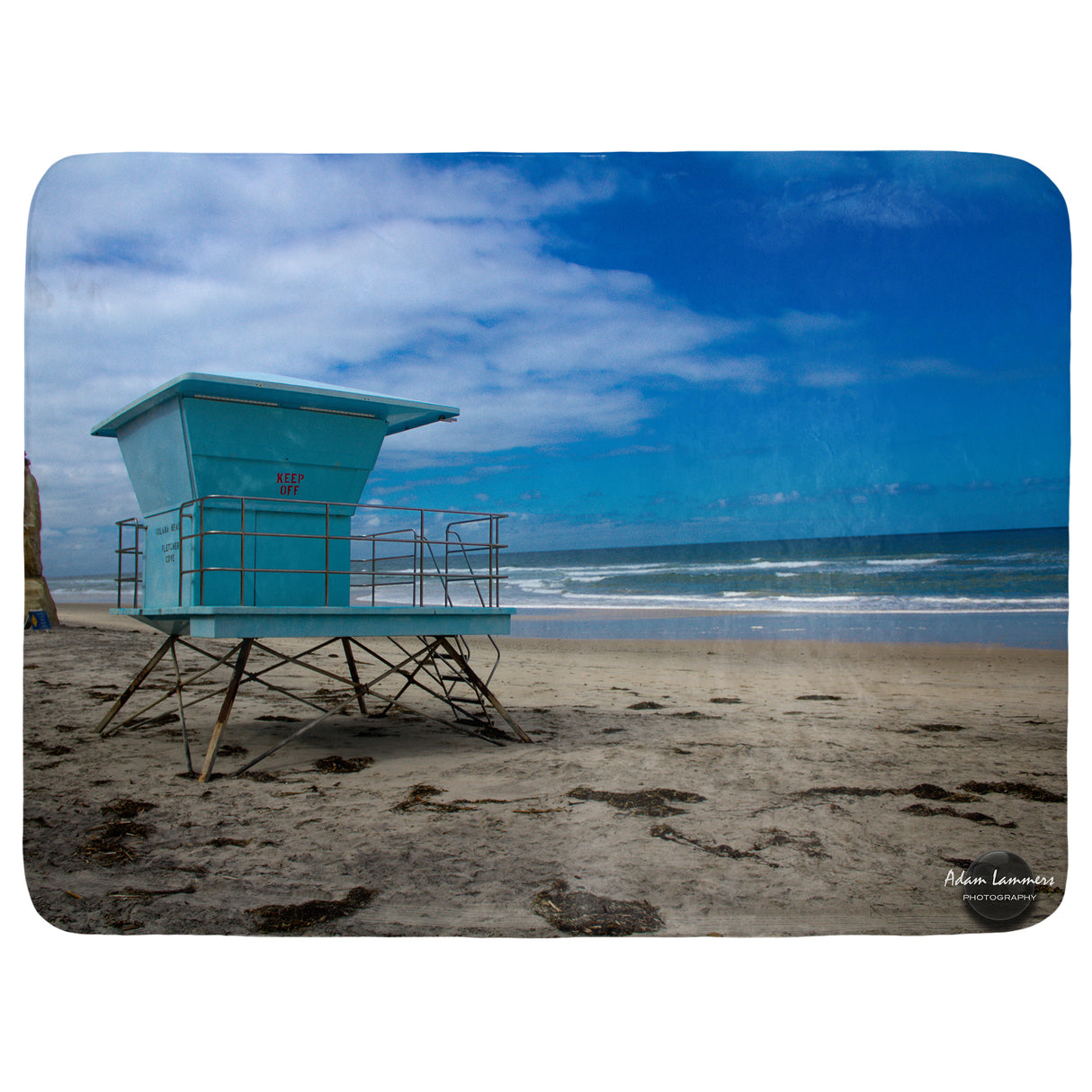 Lifeguard Shack, Solana Beach, California Throw Blanket