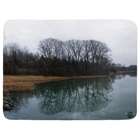 Fall Forest Lake Throw Blanket