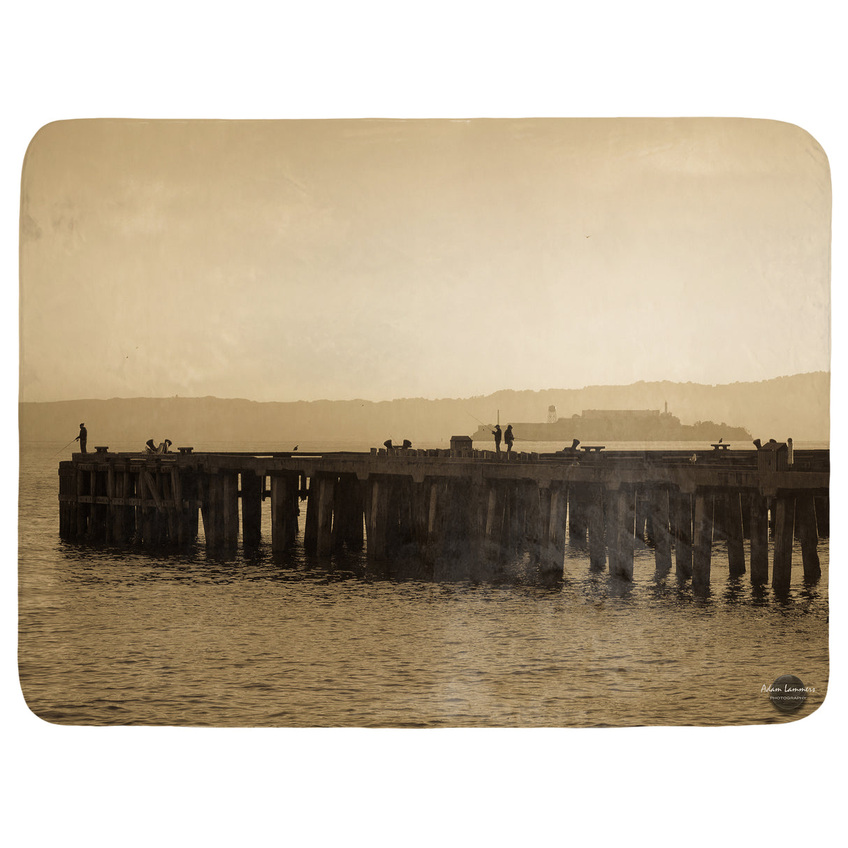 Torpedo Wharf, San Francisco, California Throw Blanket