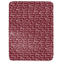 Reindeer Names Throw Blanket