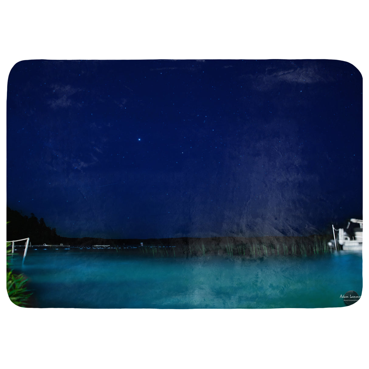 Great Lakes at Night Throw Blanket